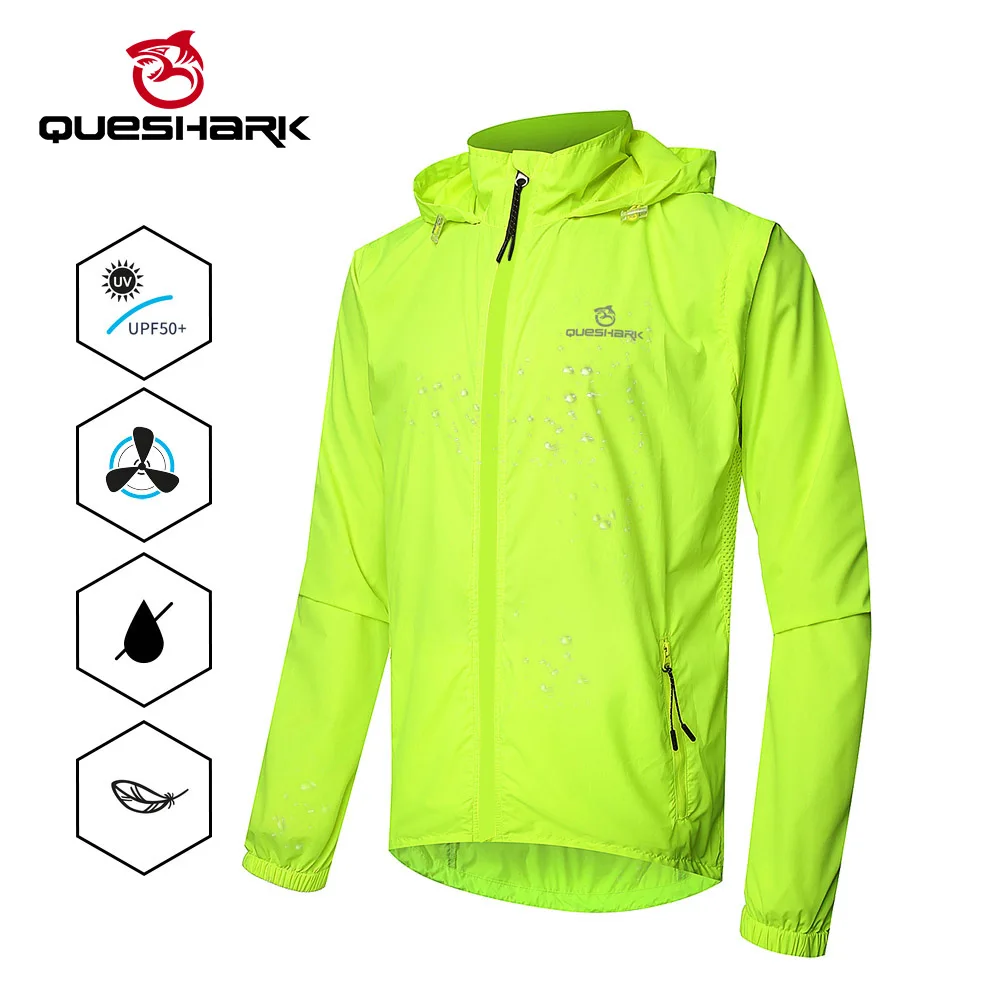 QUESHARK: Chaqueta Reflectante de Ciclismo para Hombre